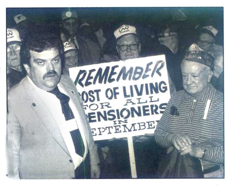 Frank McAnally from Local 200 Supporting Retirees. Pension Cola for Future Retirees was won in 1987 and then all Retirees in 1999.