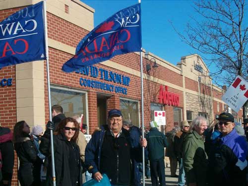 Doug Berry and Alison White Attend the Orangeville Rally