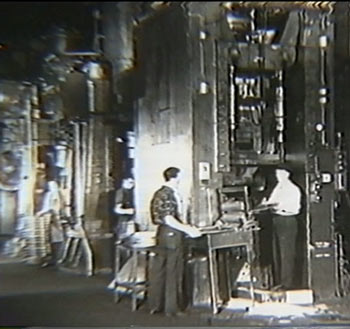 Employees working at the Ford factory in Windsor. (CBC)
